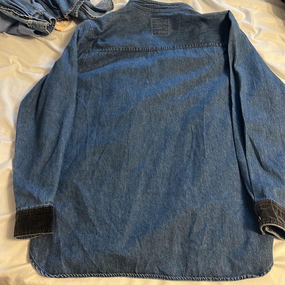 Vintage SunBelt denim/velvet/silver oversized Small - Picture 6 of 8